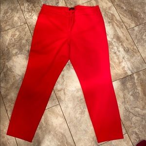 Halogen coral red stretch cropped pants